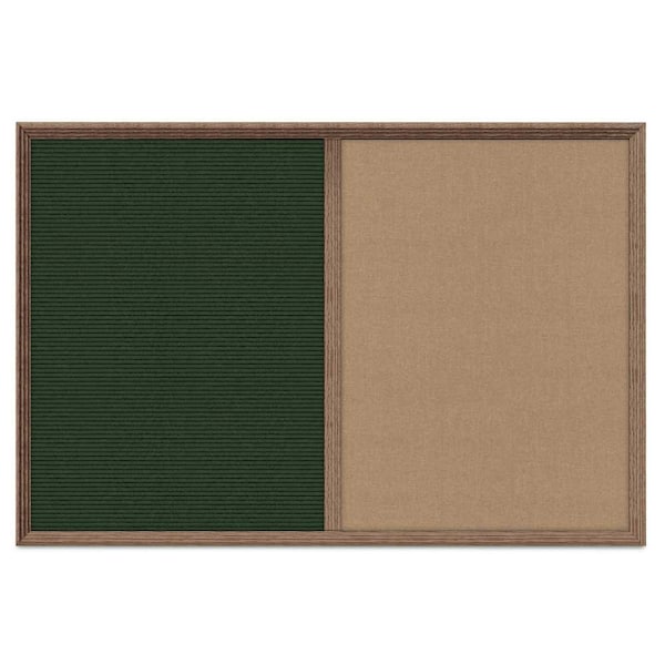 Enclosed Corkboard, 1 Door, 24"x36", 4" Fra, UV3422-BRONZE-FORBO